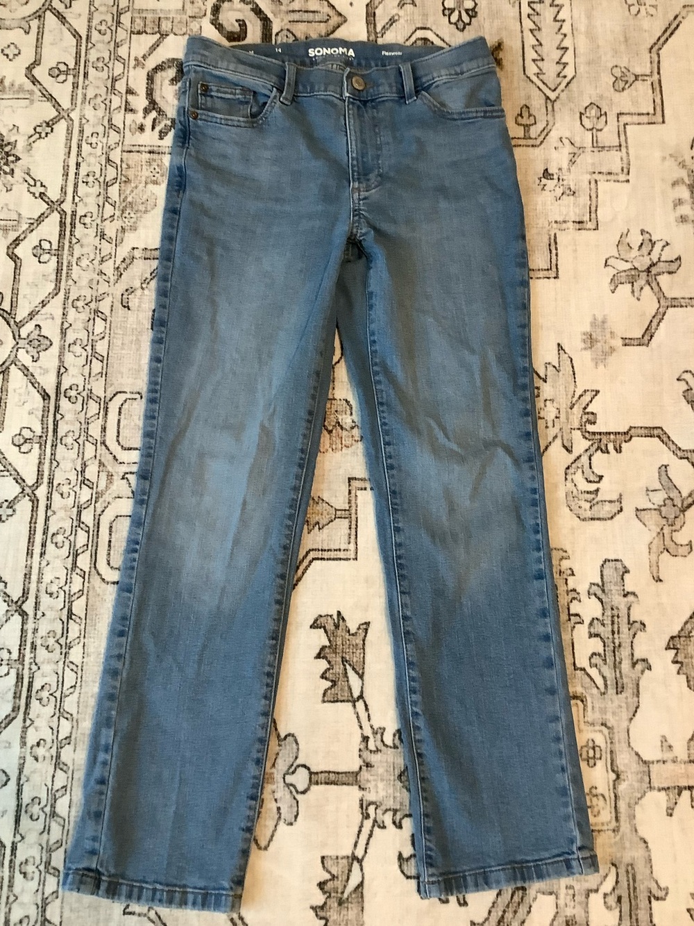 Sonoma Medium Blue Straight-Leg Jeans